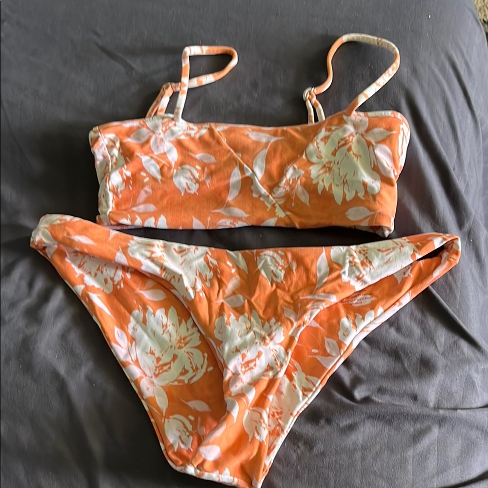 Midori Orange Floral Bikini Set